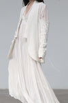 marc le bihan stitching kimono jacket 2201-E21 OFF WHITE